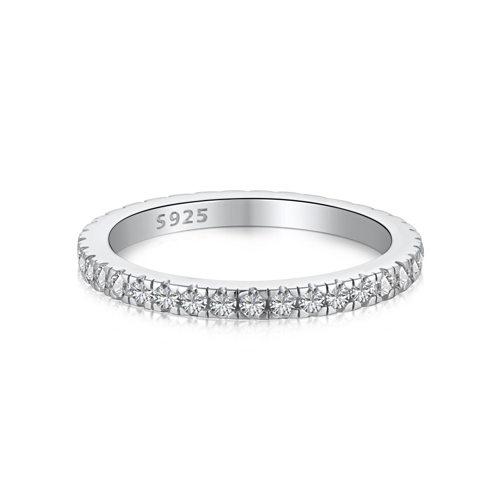 Slim 2 mm Eternity Band Full Pavé