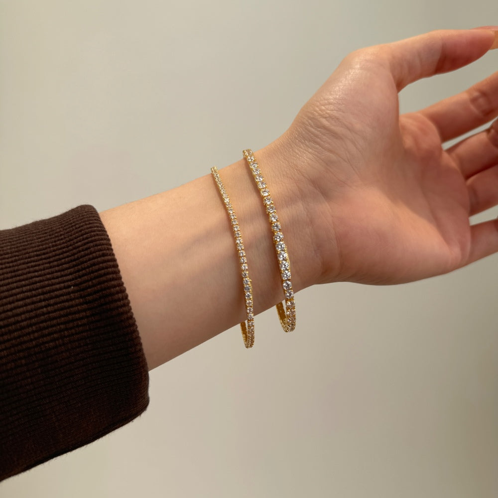 Adorn Tennis Bracelet / 3mm Gold