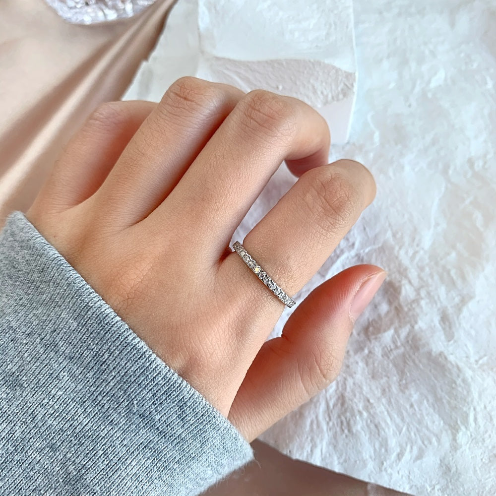 Slim 2 mm Eternity Band Full Pavé