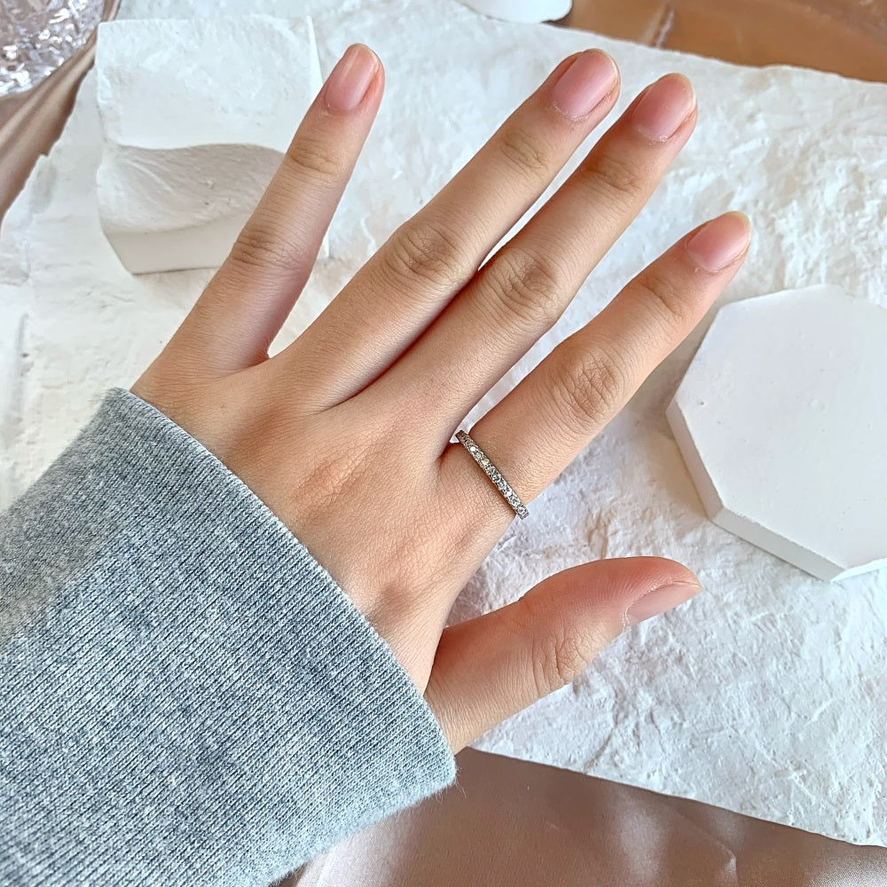 Slim 2 mm Eternity Band Full Pavé