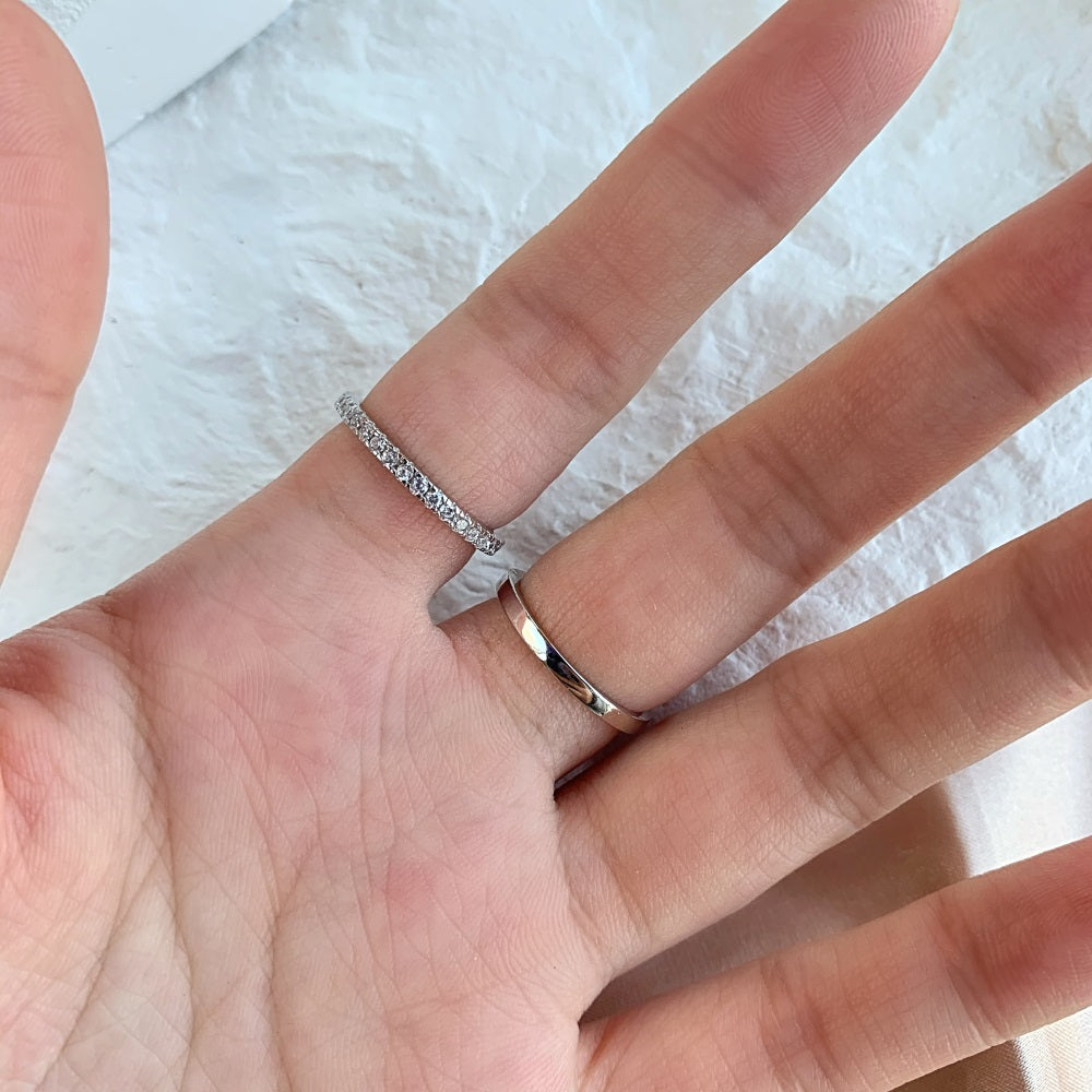 Slim 2 mm Eternity Band Full Pavé