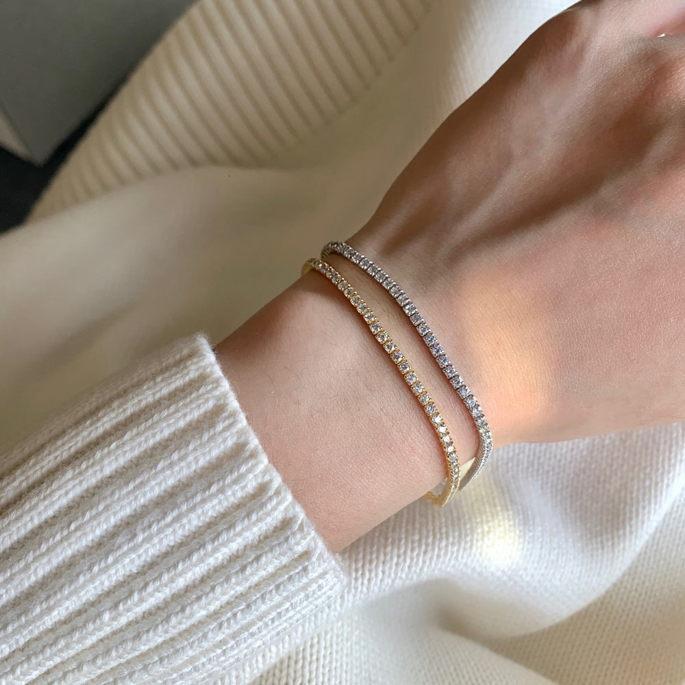 Classic Gold Tennis Bracelet 2mm
