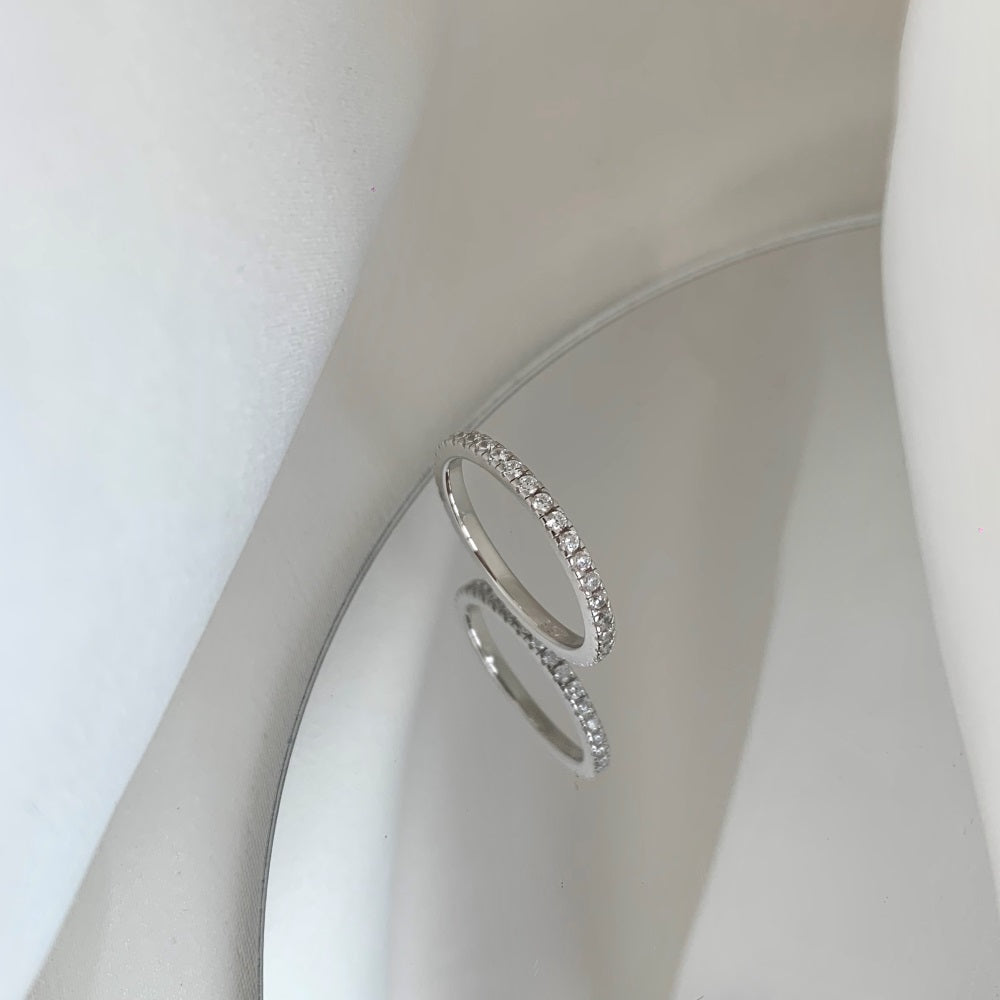 Slim 2 mm Eternity Band Full Pavé