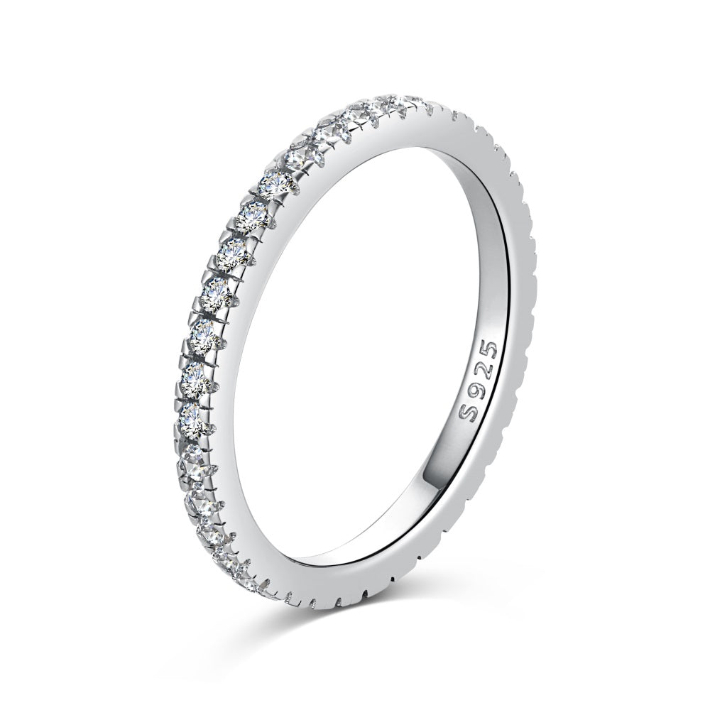 Slim 2 mm Eternity Band Full Pavé