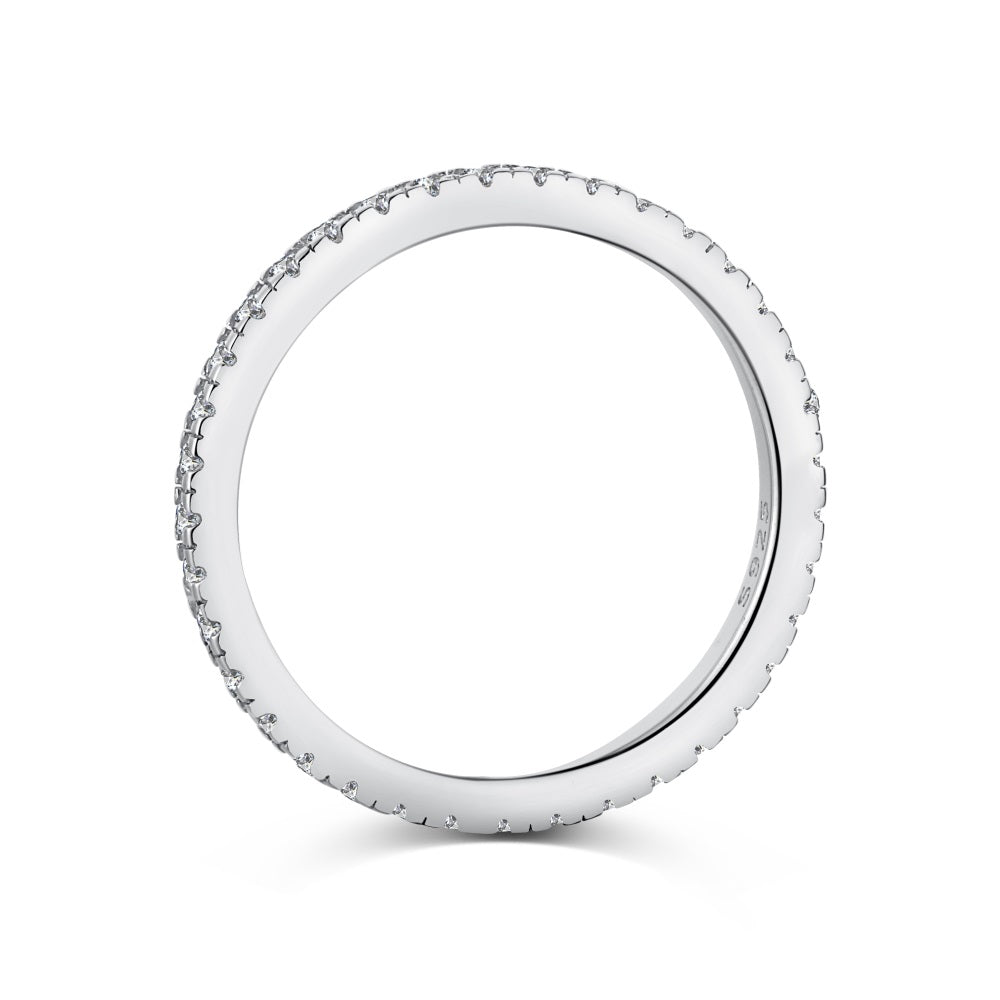 Slim 2 mm Eternity Band Full Pavé