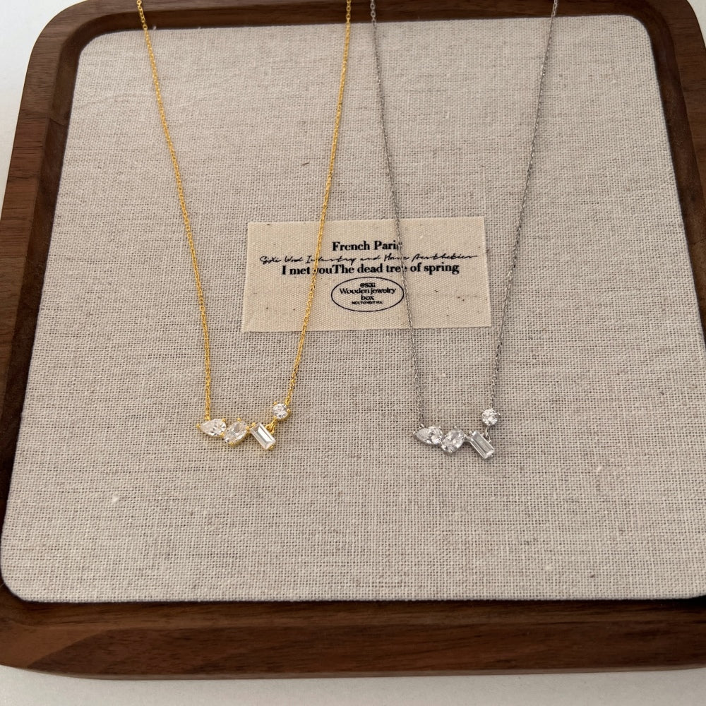 Zirconia Cluster Necklace