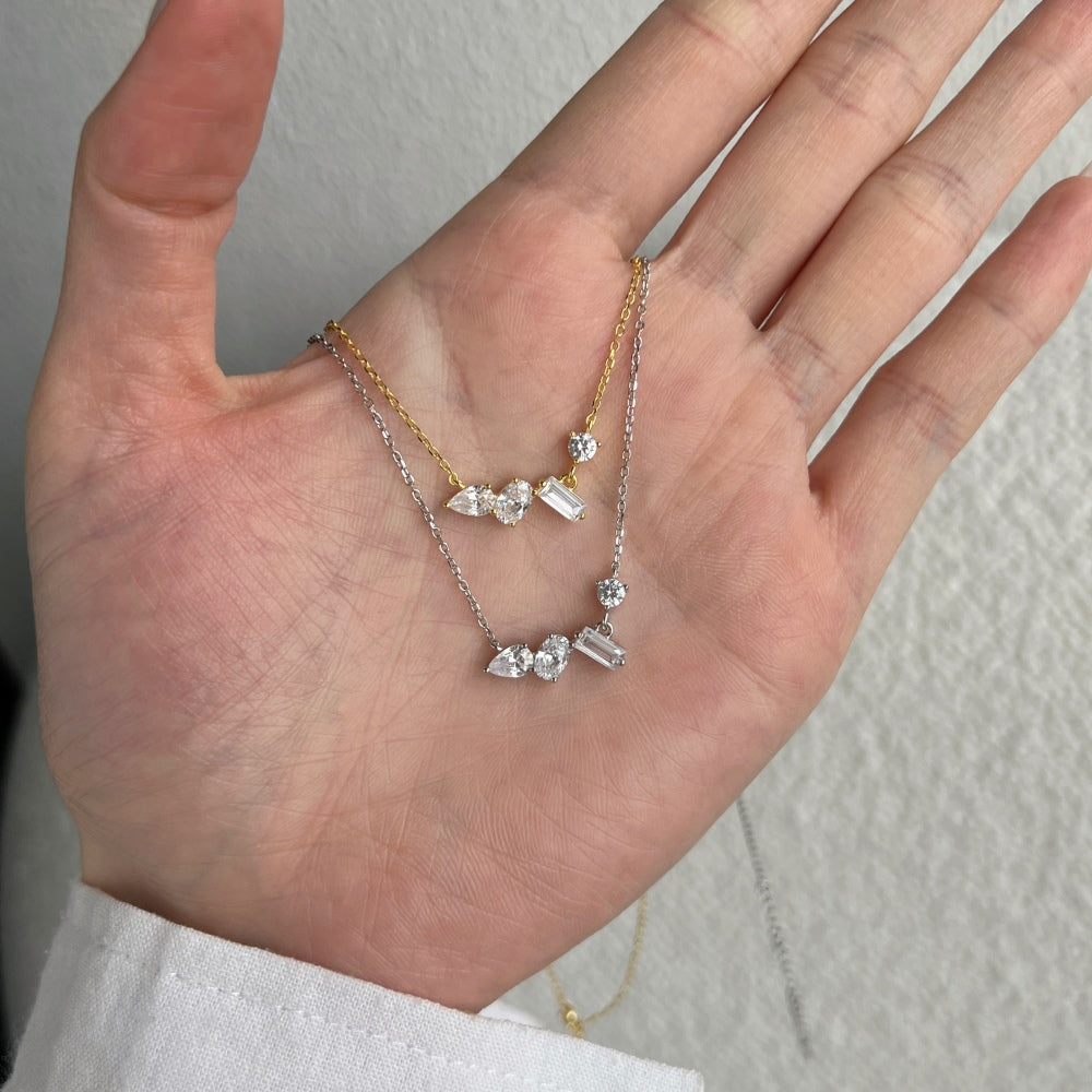 Zirconia Cluster Necklace