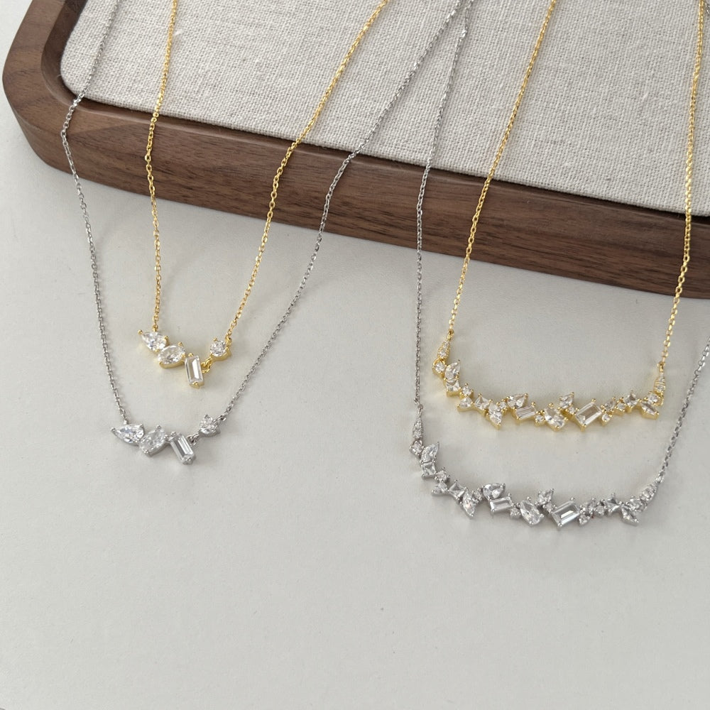 Zirconia Cluster Necklace