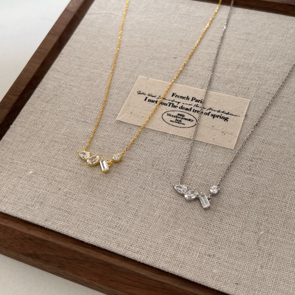Zirconia Cluster Necklace