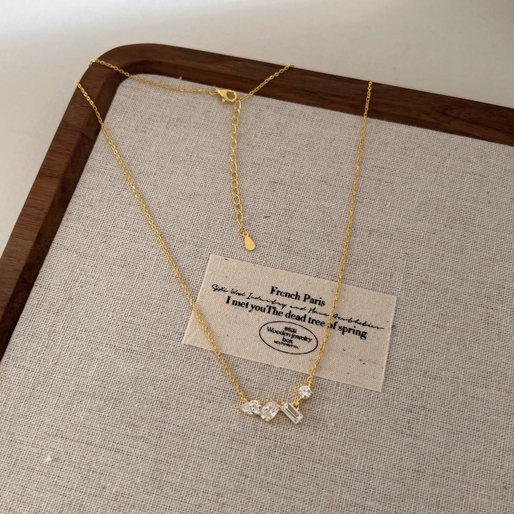 Zirconia Cluster Necklace
