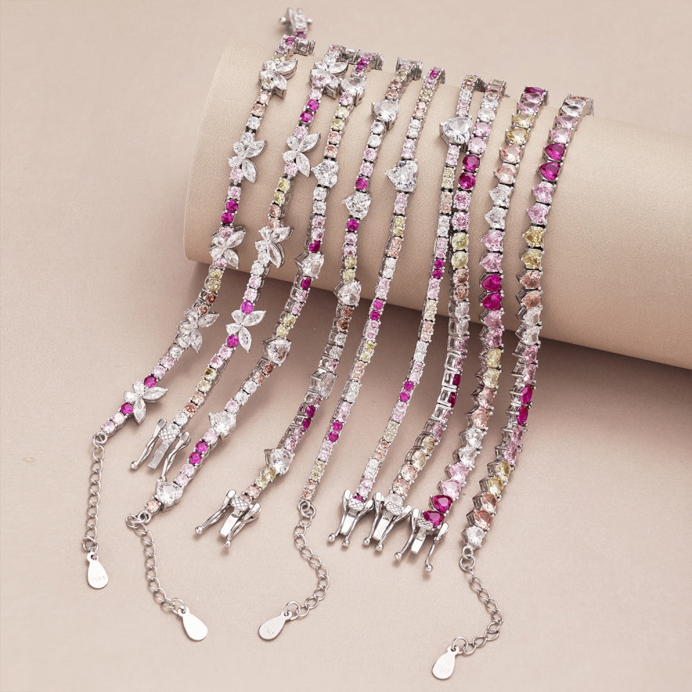 Adorn Tennis Bracelet 3mm Multicolour