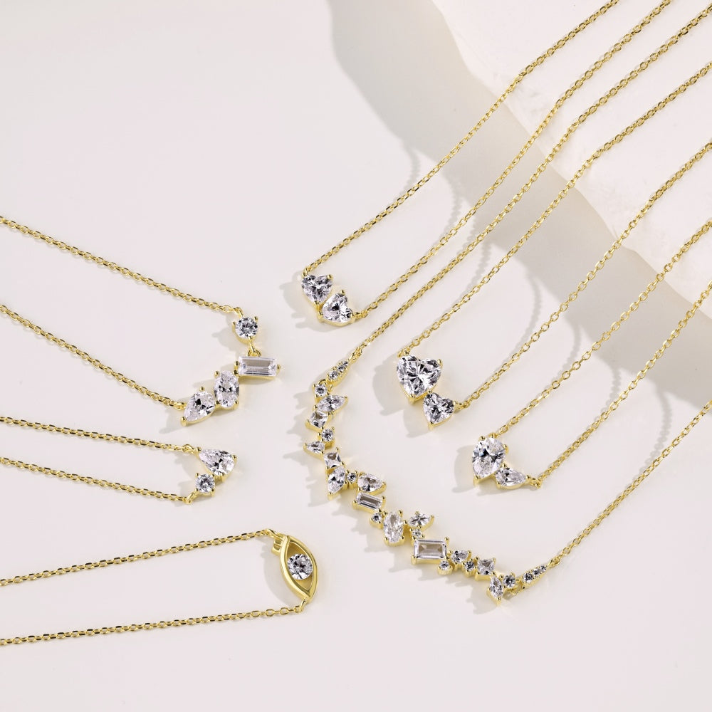 Zirconia Cluster Necklace