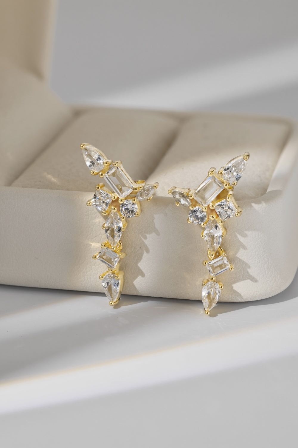 Gold Drop Stud Earring