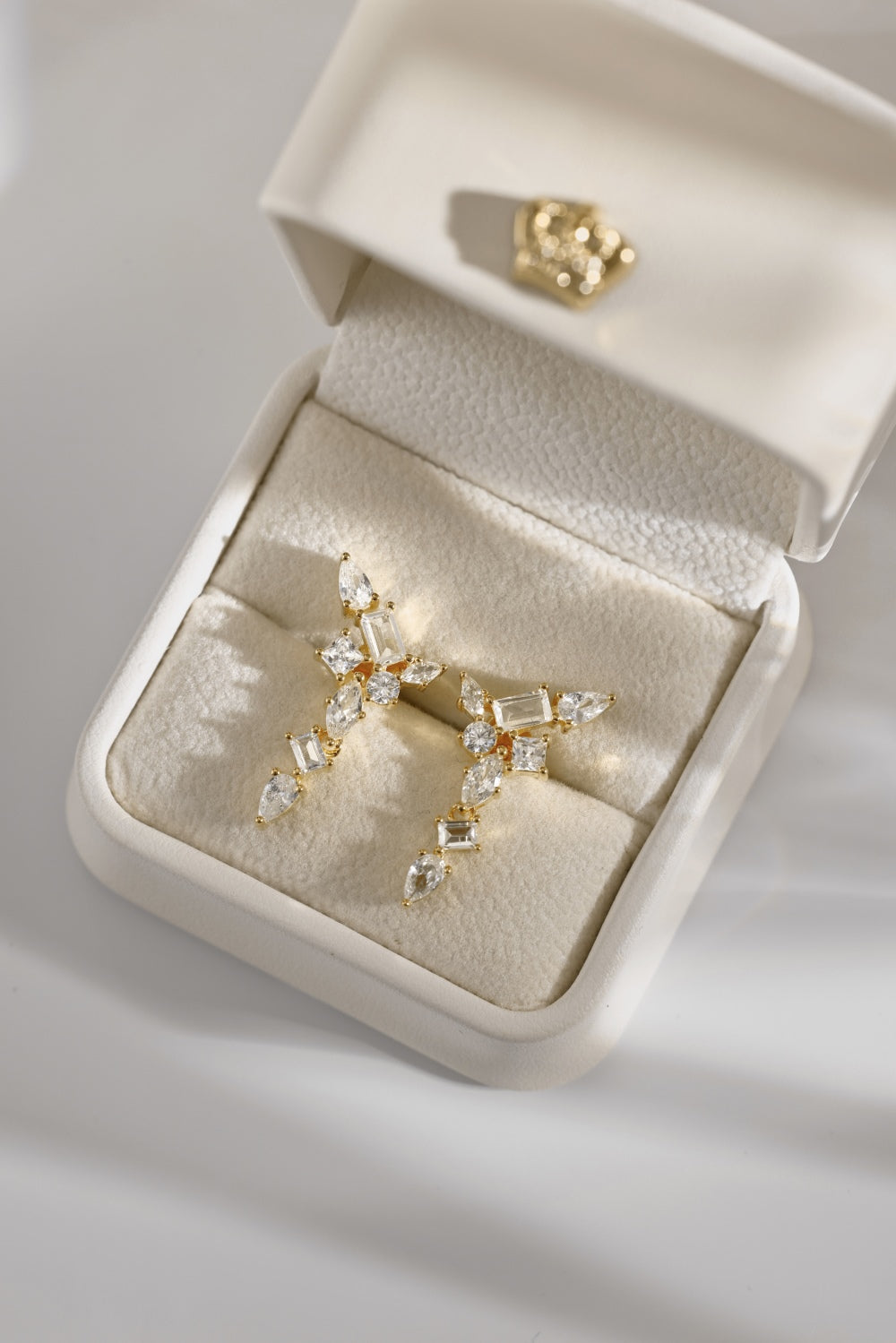 Gold Drop Stud Earring