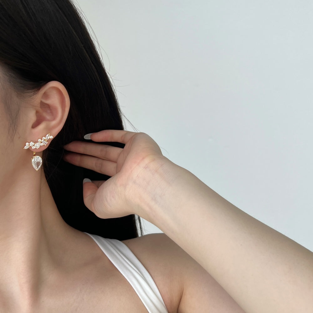 Ear Jacket Earring Gold