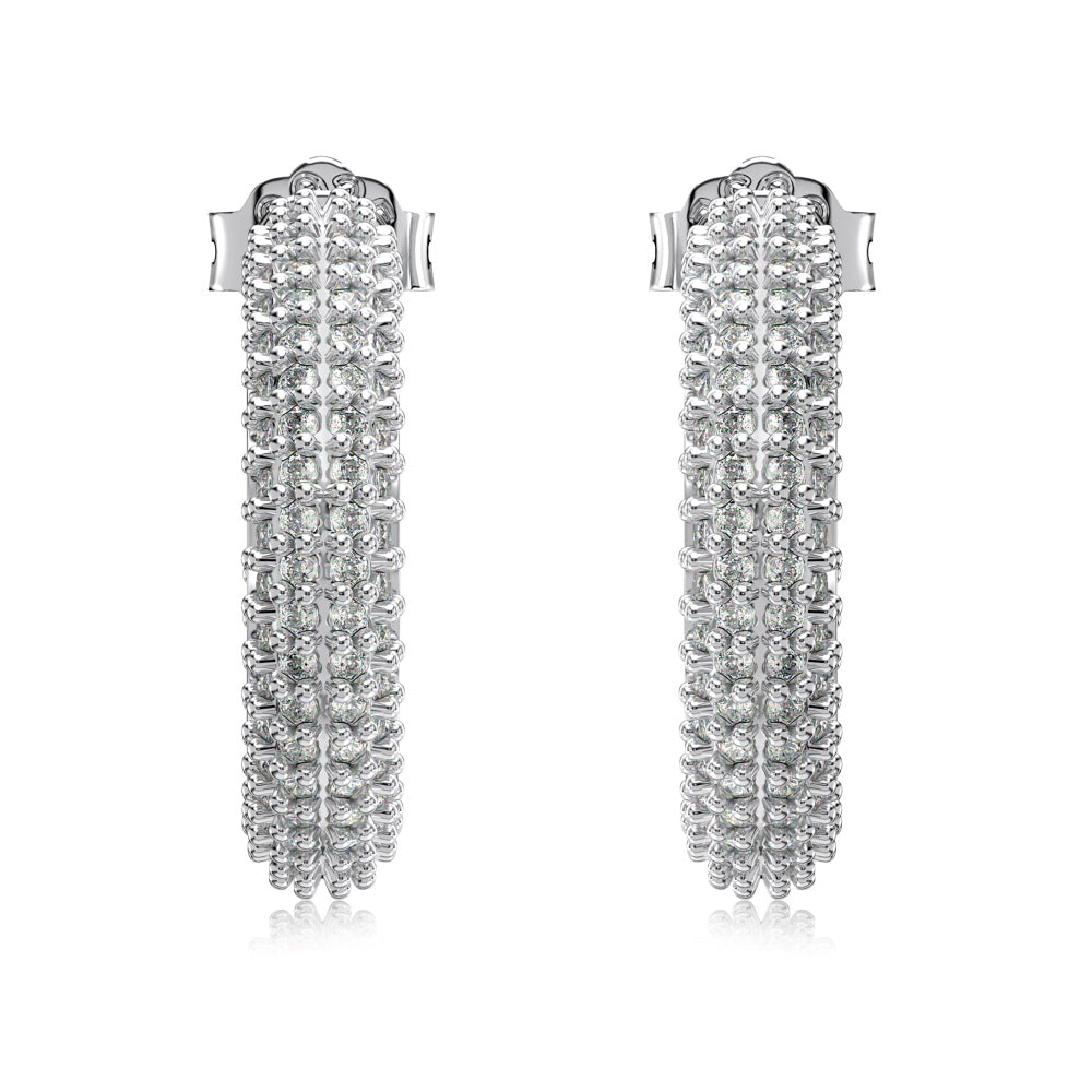 Silver Zirconia Hoop Small
