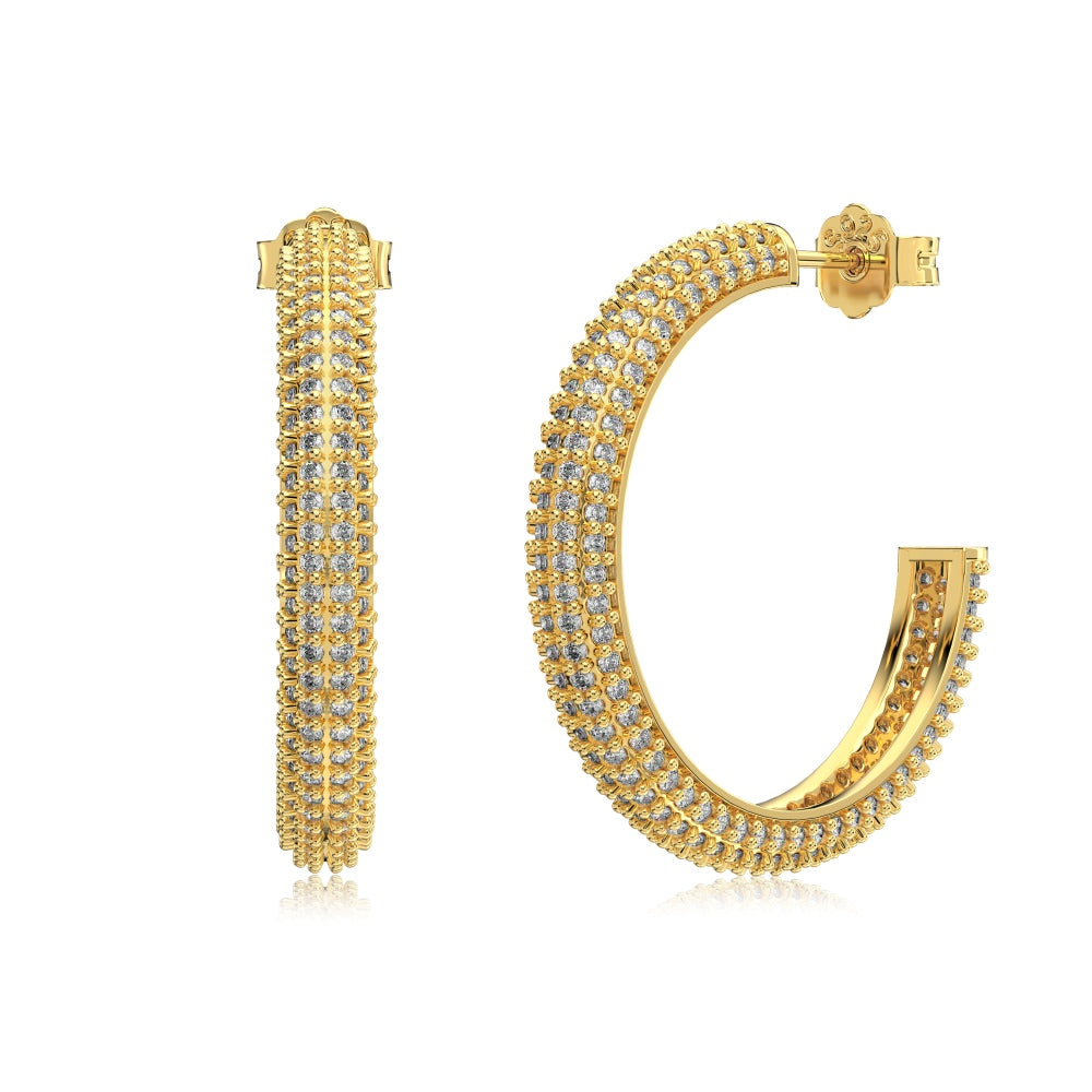 Win Hoop Maxi / Gold Zirconia