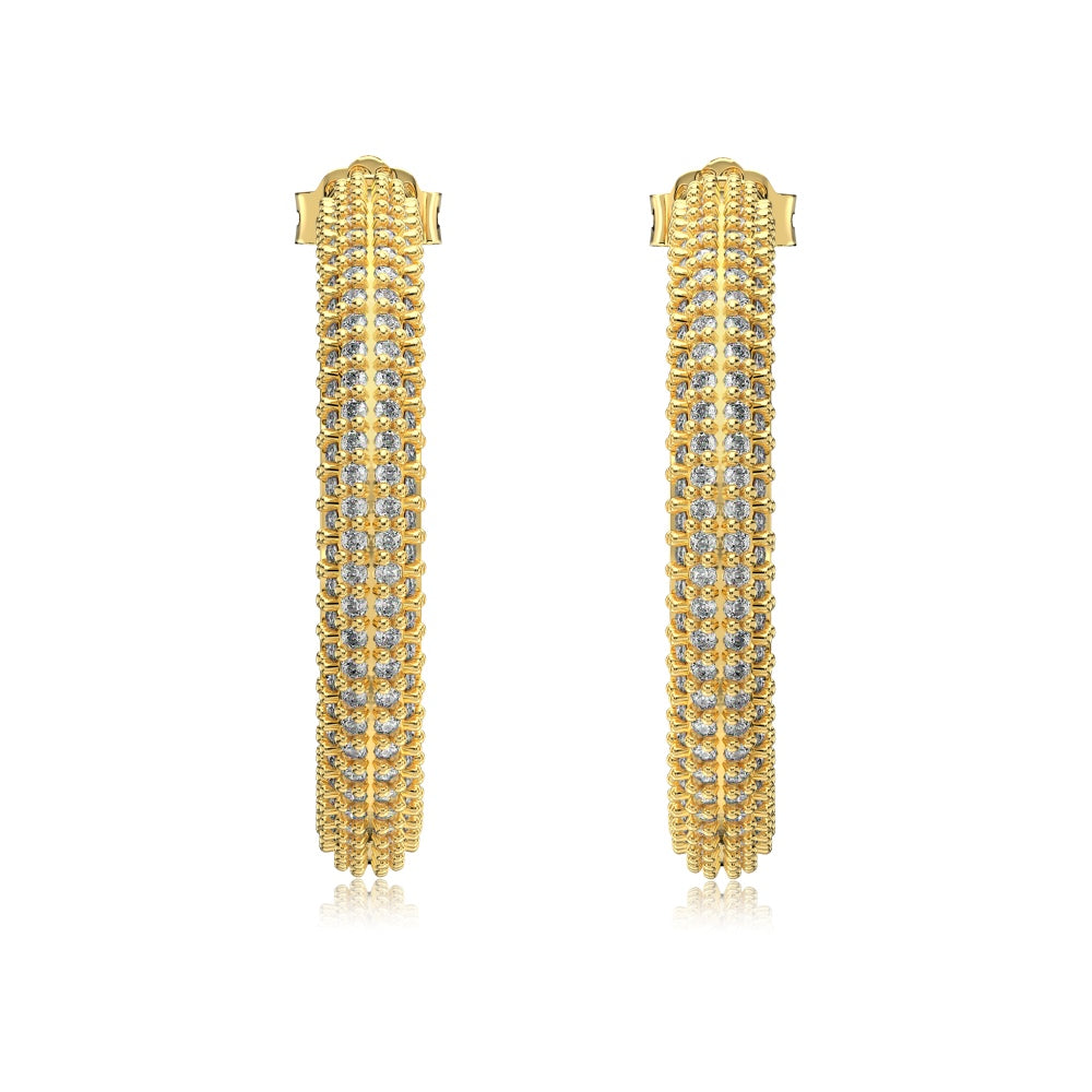 Win Hoop Maxi / Gold Zirconia