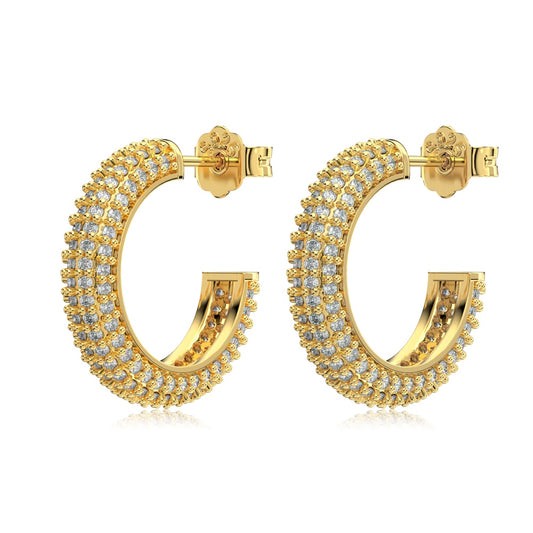 Gold Zircinoa Hoop Small