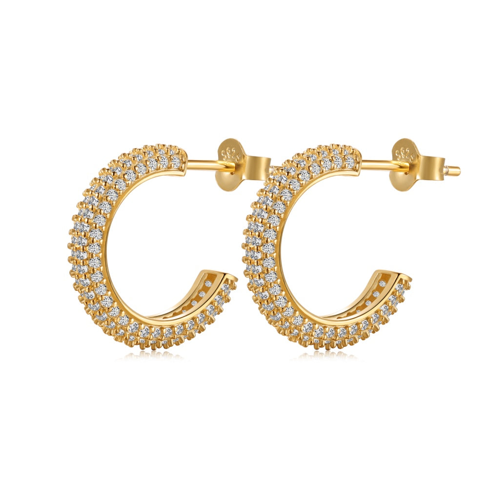 Gold Zircinoa Hoop Small