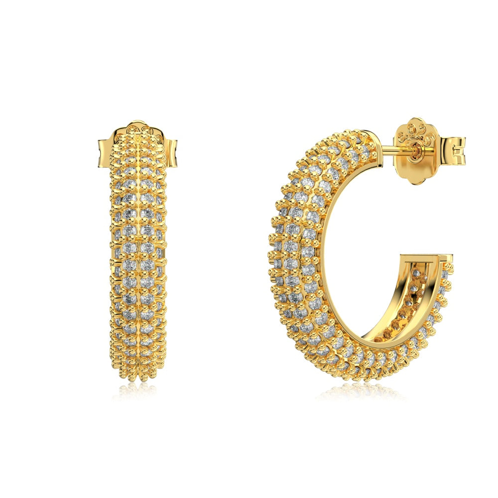 Gold Zircinoa Hoop Small