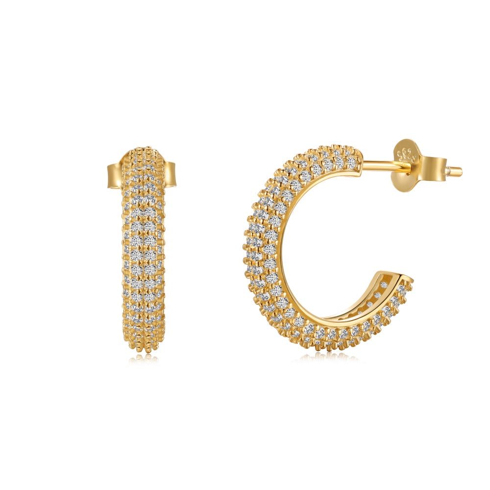 Gold Zircinoa Hoop Small