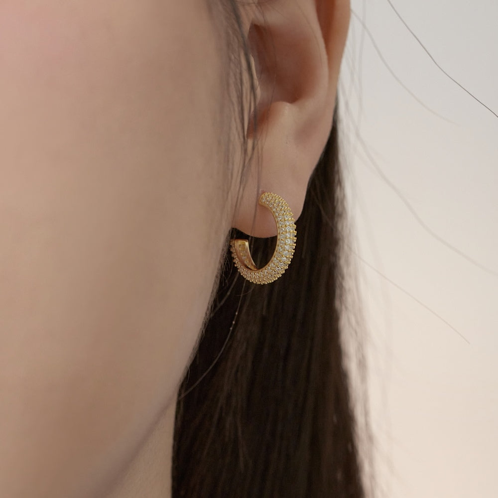 Gold Zircinoa Hoop Small