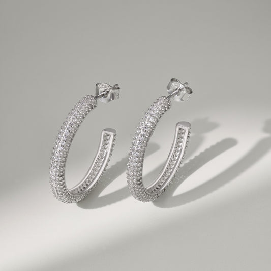 Win Hoop Maxi / Silver Zirconia