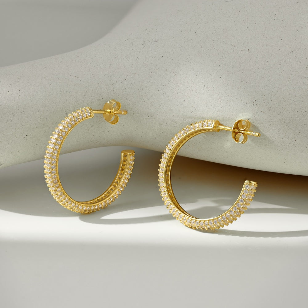 Win Hoop Maxi / Gold Zirconia