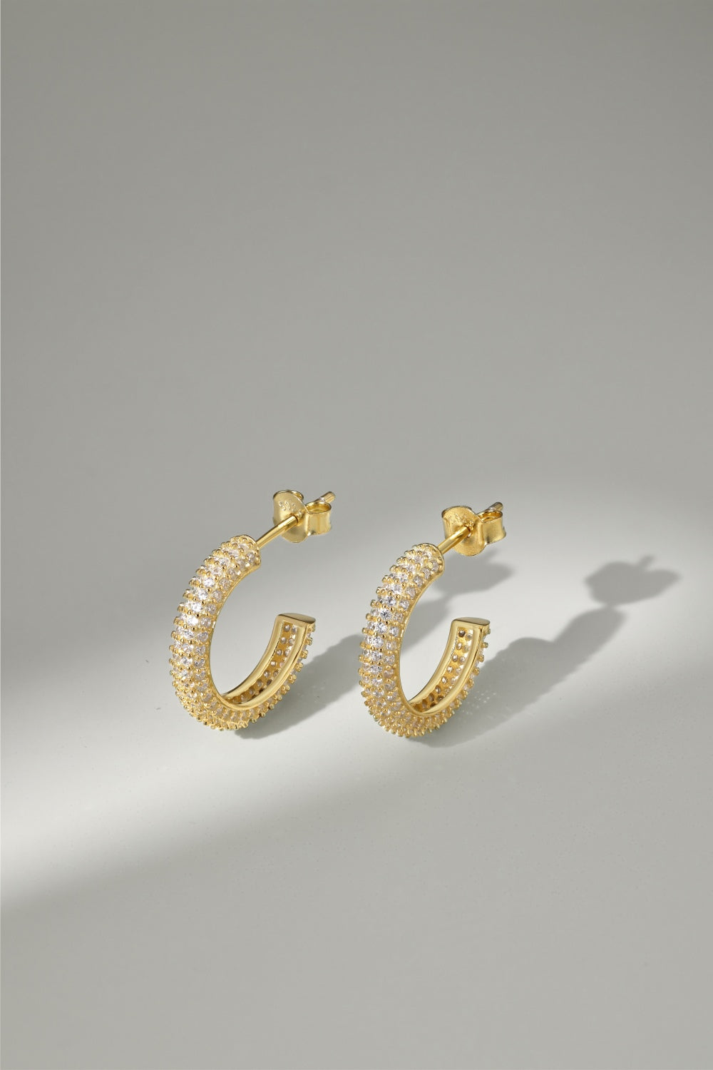 Gold Zircinoa Hoop Small