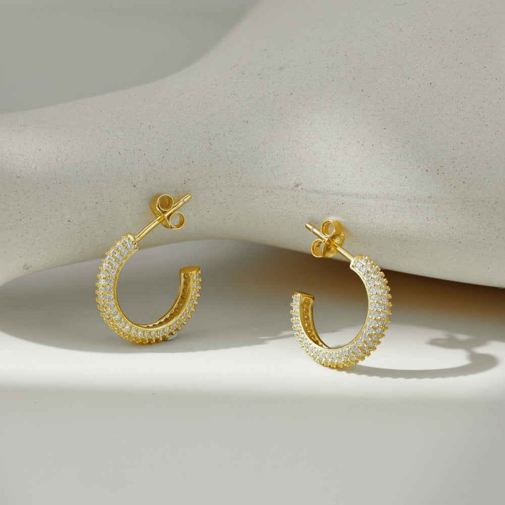 Gold Zircinoa Hoop Small