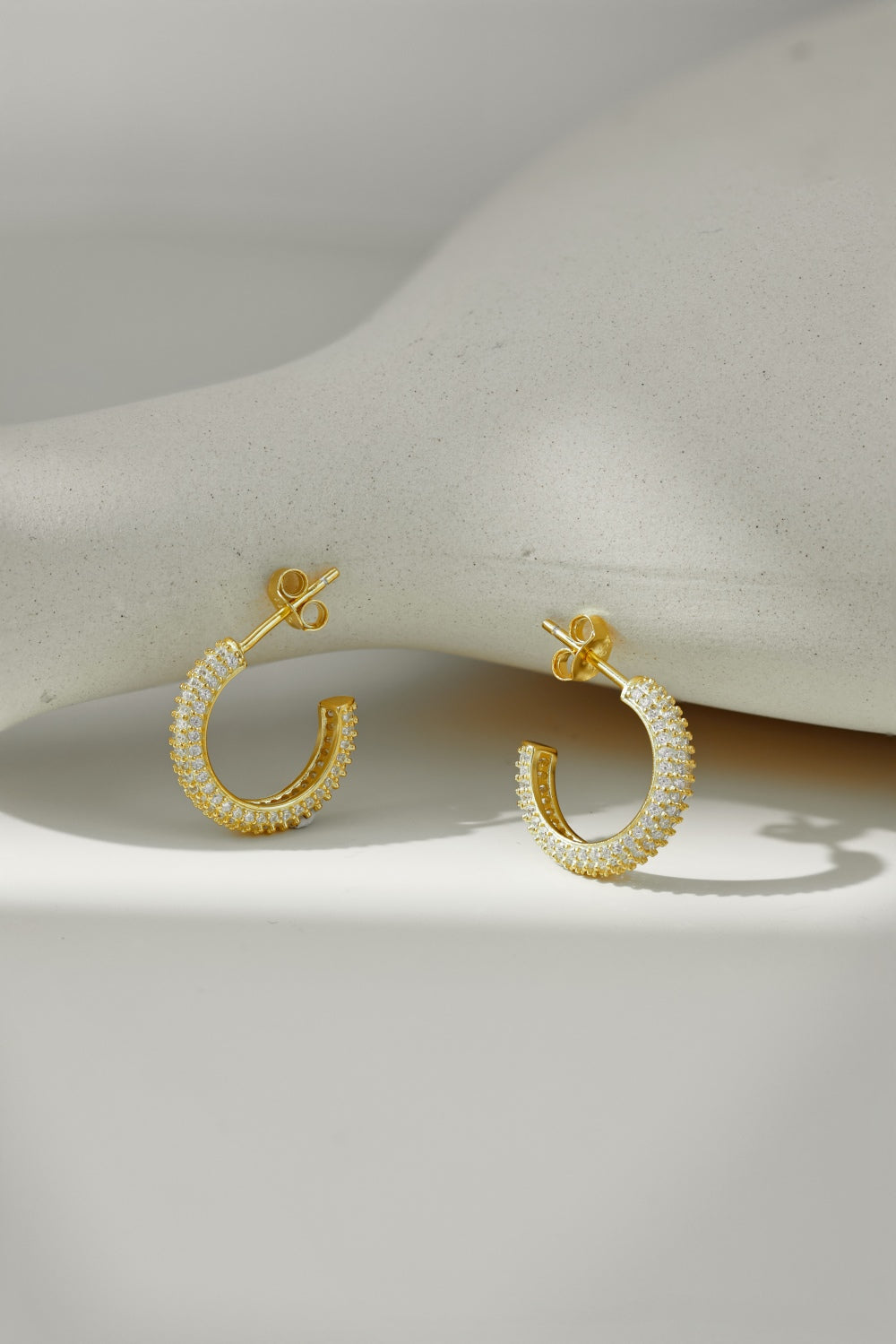 Gold Zircinoa Hoop Small