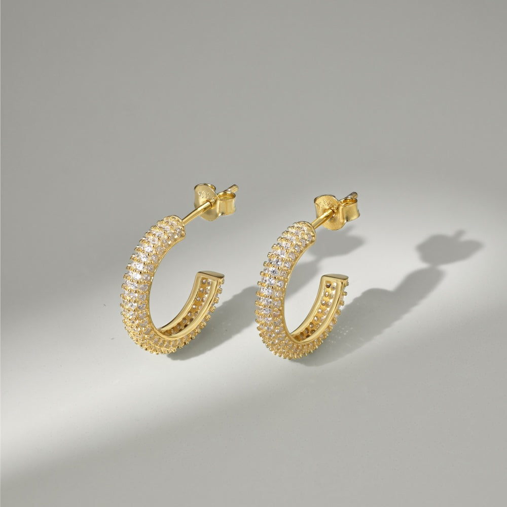 Gold Zircinoa Hoop Small