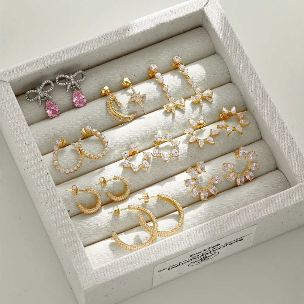 Gold Zircinoa Hoop Small