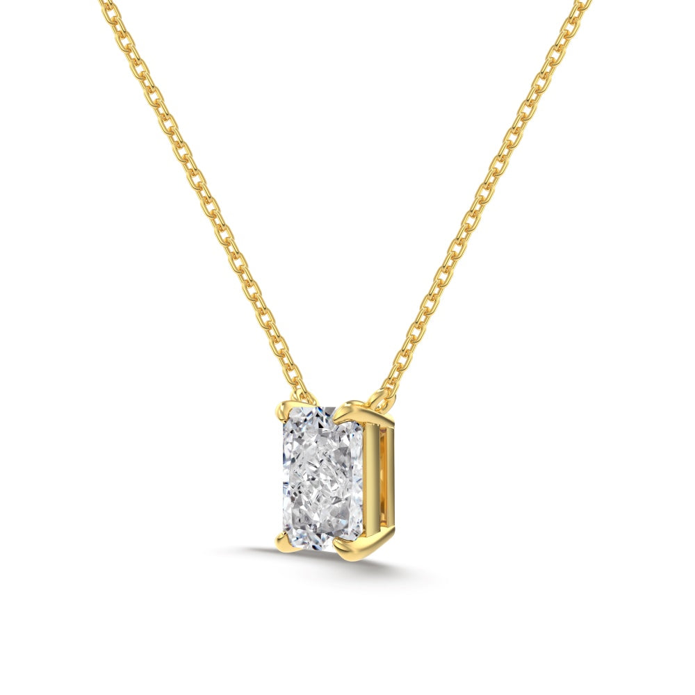 Classic Emerald Cut Necklace Crushed Ice