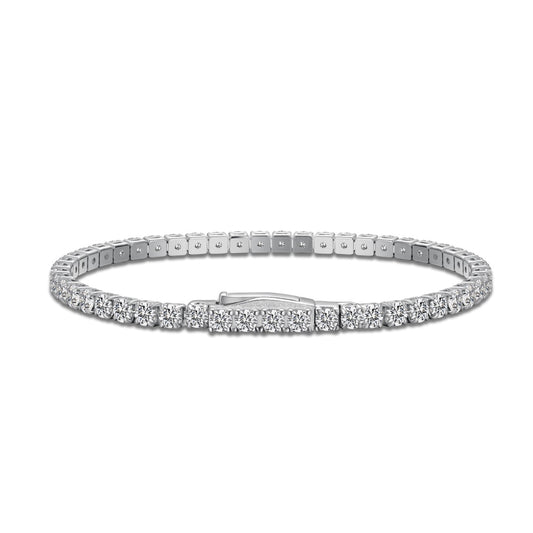 Classic Silver Tennis Bracelet 3mm Non adjustable