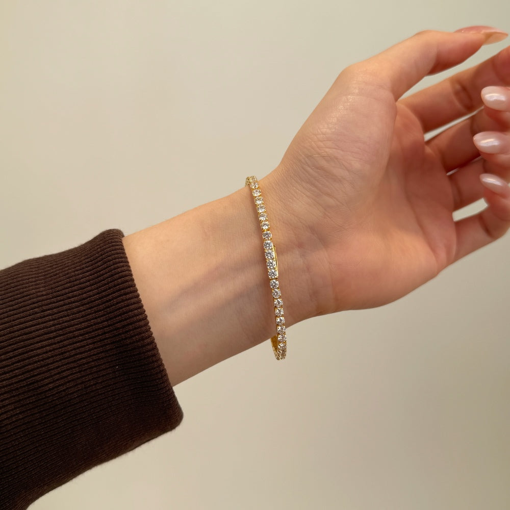 Adorn Tennis Bracelet / 3mm Gold