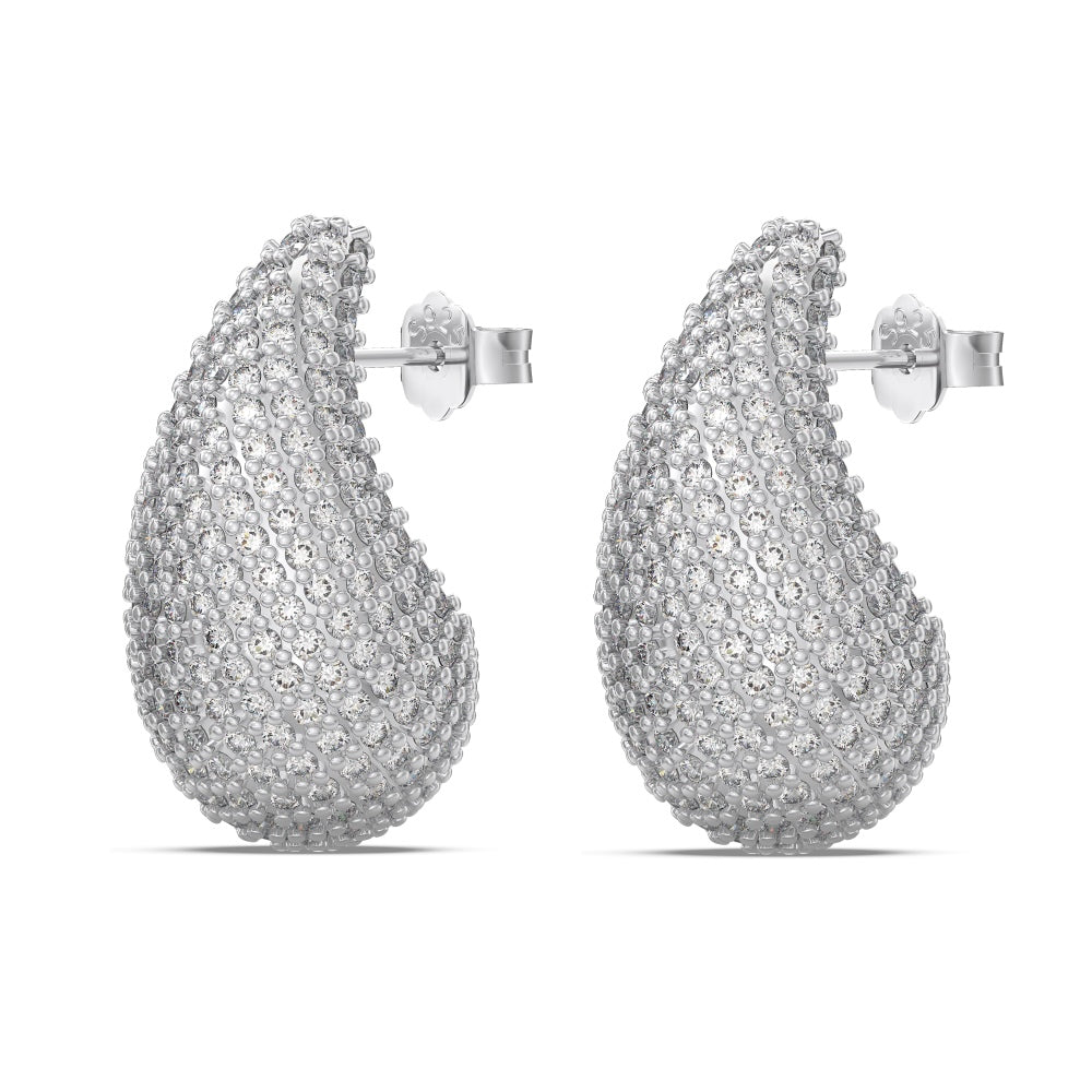 Ambitious Earring / Zirconia Silver