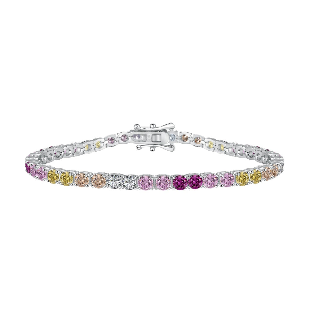 Adorn Tennis Bracelet 3mm Multicolour