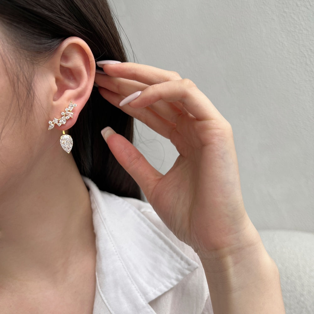 Ear Jacket Earring Gold
