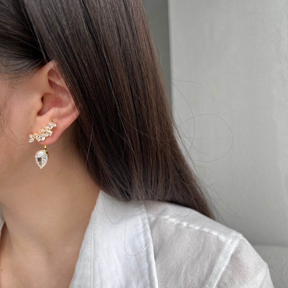 Ear Jacket Earring Gold