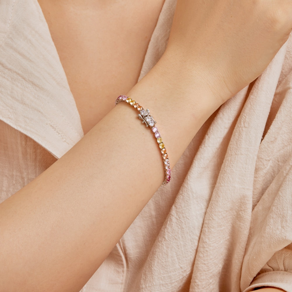 Adorn Tennis Bracelet 3mm Multicolour