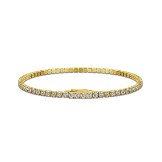 Classic Gold Tennis Bracelet 2mm